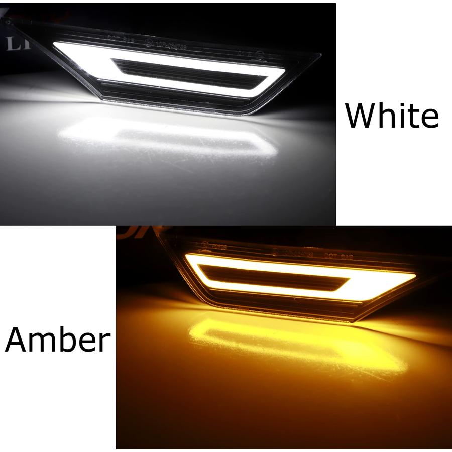 iJDMTOY JDM GT Stype Dark Black Out White Driving/Amber Sequenti 並行輸入品の画像