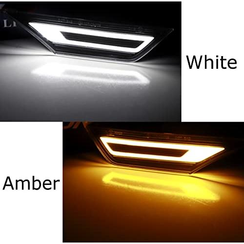 iJDMTOY JDM GT Stype Dark Black Out White Driving/Amber Sequenti 並行輸入品の画像