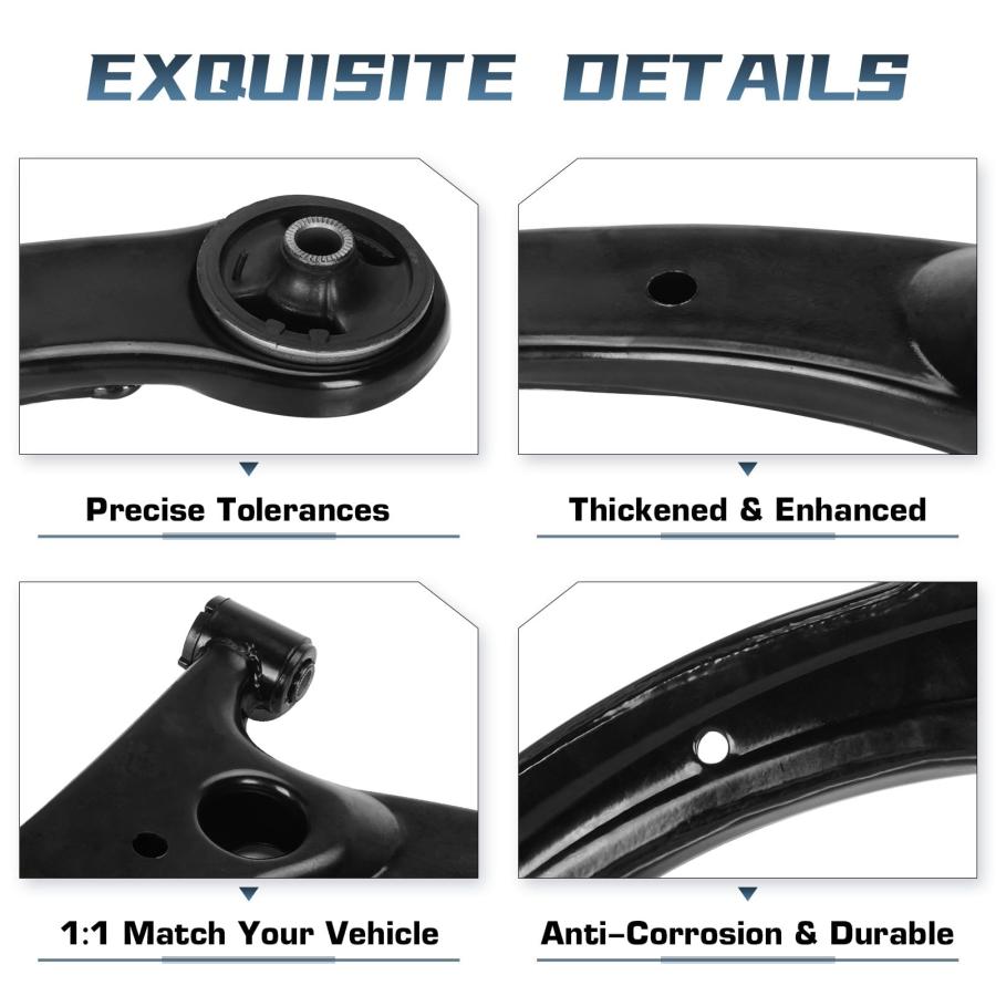 【並行輸入品】 10 PCS Front End Suspension Kit Front Lower Control Arms with Ba_6