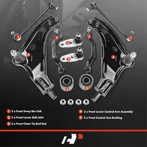 A Premium Set of 10, Front Lower Control Arm & Bushing, Sway Bar 並行輸入品の画像