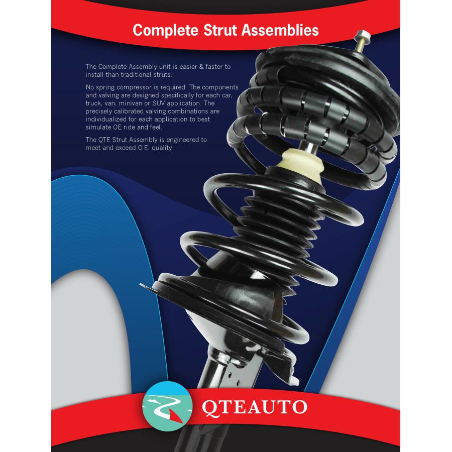 【並行輸入品】 PM Auto Pair of 2 Front L R Quick Complete Strut Coil Spring Forの画像