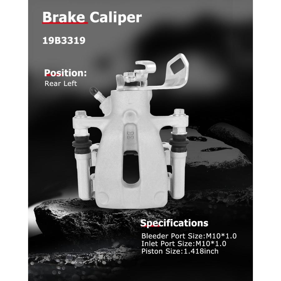 cciyu Rear Left Brake Caliper With Bracket 19B3319 For Mini For 並行輸入品