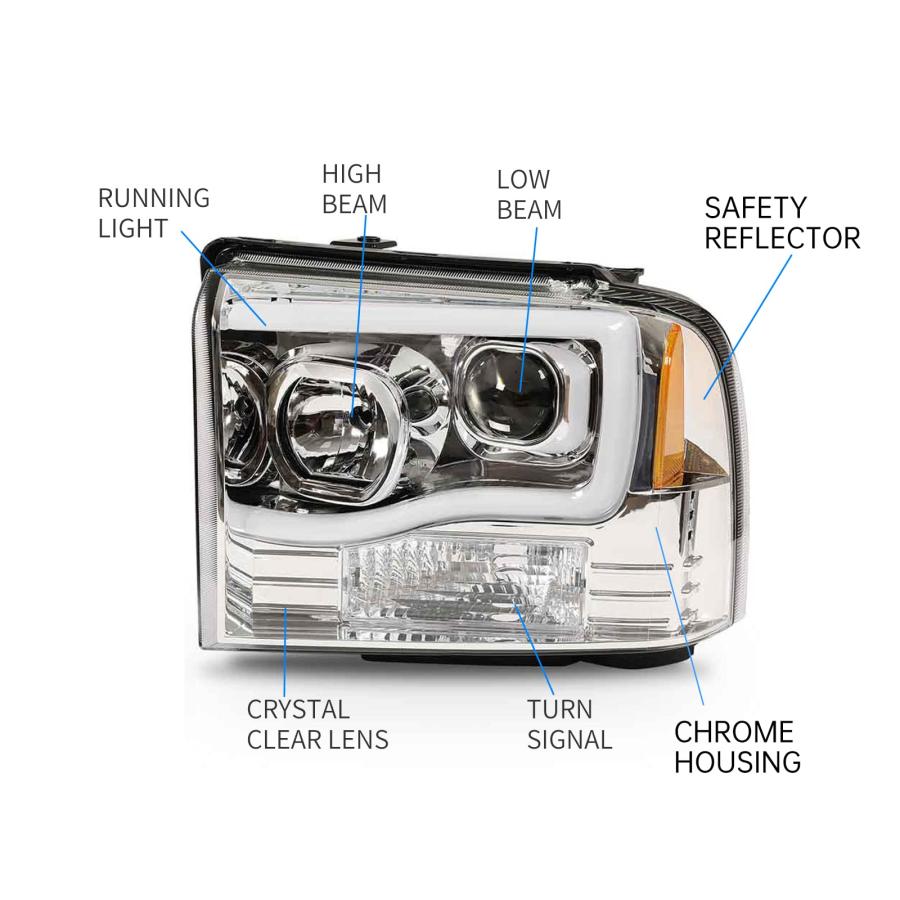 HECASA LED プロジェクターヘッドライト 2005 2007 フォード F250 F350 F450 F550 スーパーデ 並行輸入品_6
