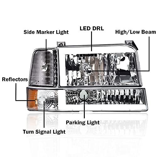 G PLUS LED DRLヘッドライト 1992 1993 1994 1995 1996 フォード ブロンコ F150 F250 並行輸入品の画像