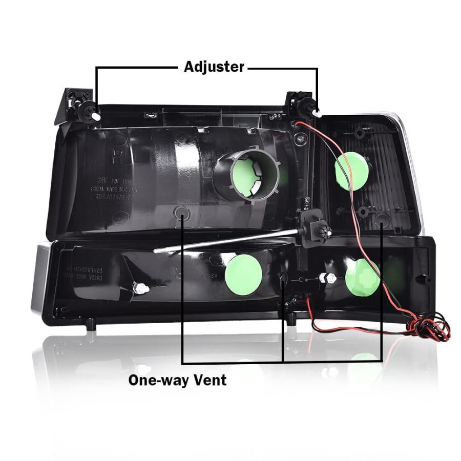 G PLUS LED DRLヘッドライト 1992 1993 1994 1995 1996 フォード ブロンコ F150 F250 並行輸入品の画像