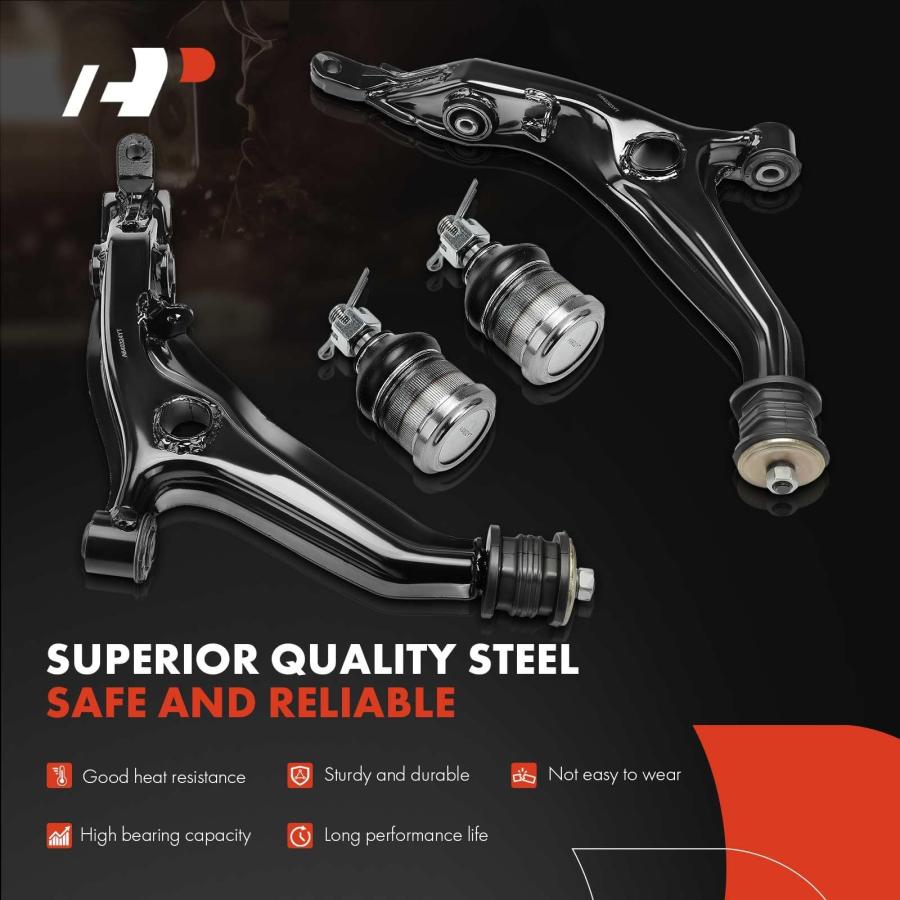 A Premium Set of 12, Front Upper Lower Control Arm, Lower Ball J 並行輸入品の画像