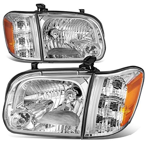 Auto Dynasty 4Pcs Factory Style Headlights Assembly and Bumper L 並行輸入品の画像