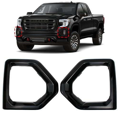 【並行輸入品】COOL STAR フロントフォグライト アウターベゼルカバー 2019 2021 GMC Sierra 1500 4ドア Denの画像