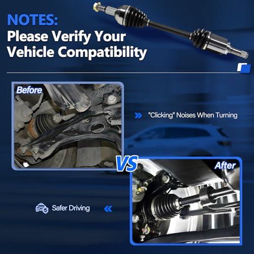 Maxfavor CV Axle Front Fit for Chevy Traverse 2009 2017， GMC Aca 並行輸入品_7