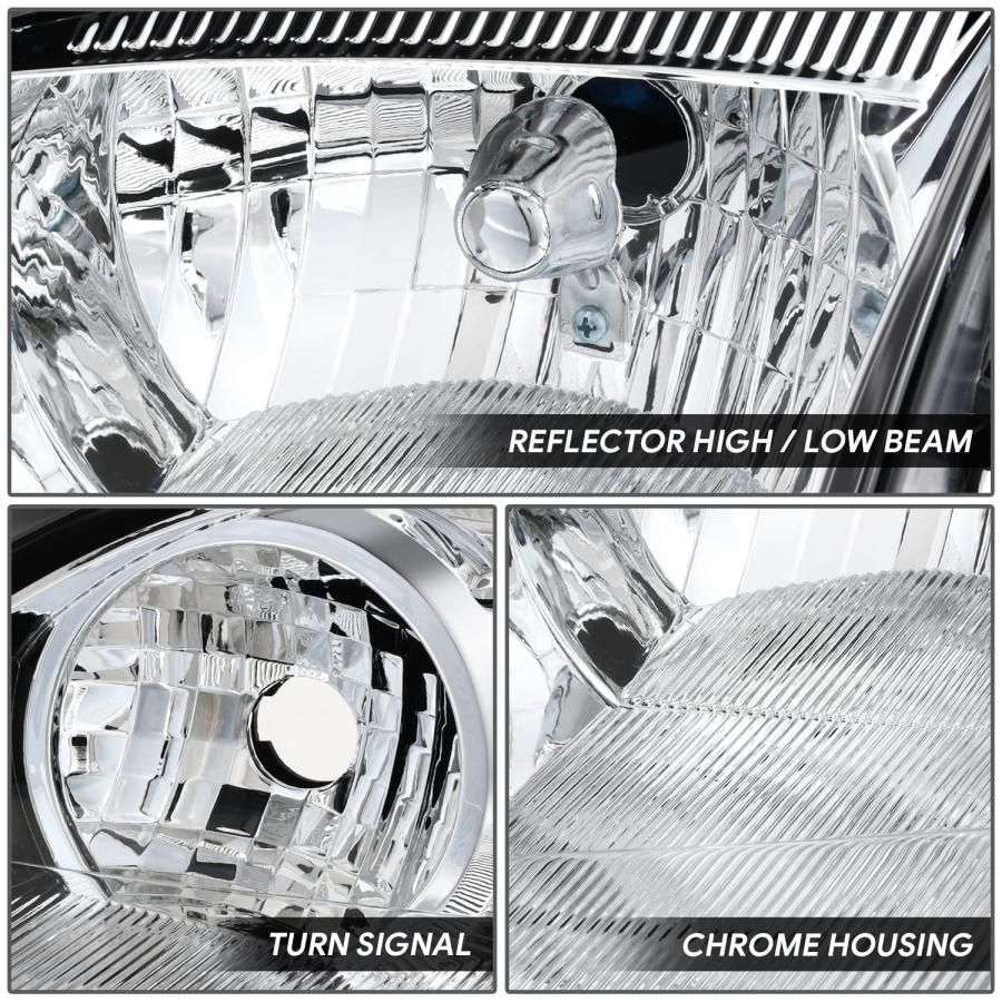【並行輸入品】DNA MOTORING 左 OEスタイル ヘッドライト 2005 2007 Focus Excludes SVT、クローム/クリ_8