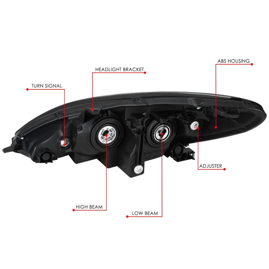 DNA MOTORING 右 OEスタイル プロジェクターヘッドライト 05 06 レクサス ES330 クローム/クリアレンズ 並行輸入品
