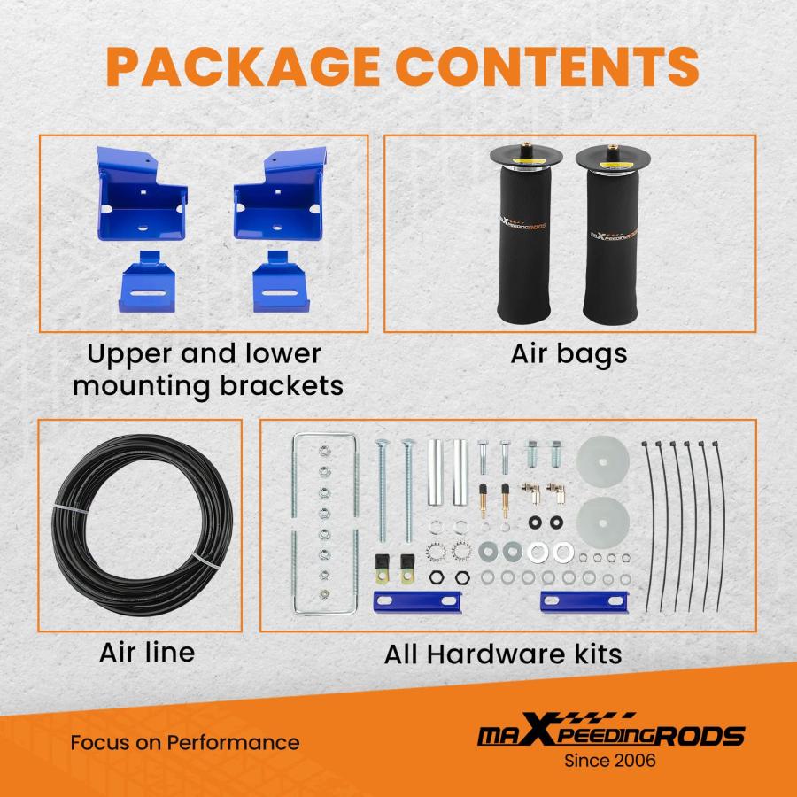 maXpeedingrods 2500 lbs Rear Air Suspension Bags Kit for Chevrol 並行輸入品
