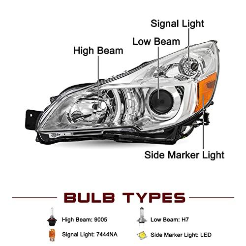 JSBOYAT Headlight Assembly Replacement for 10 14 Subaru Legacy/O 並行輸入品の画像