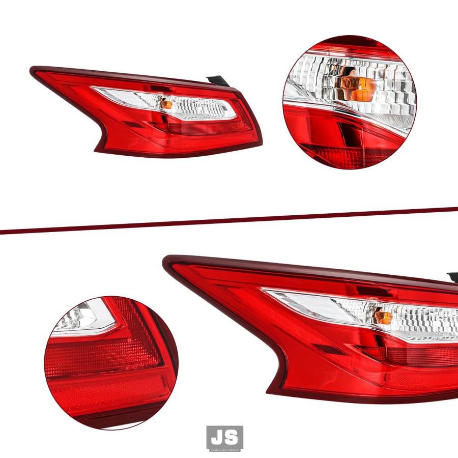 JSBOYAT テールライトアセンブリ 電球付き 交換用 2016 2018 Nissan Altima アウターリア テールラン 並行輸入品の画像
