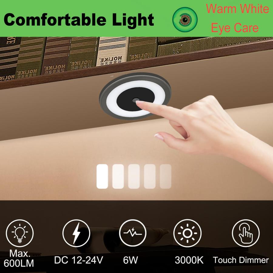 Rayefo Boat LED Ceiling Dome Light,12V Dimmable Puck Lights, RV  並行輸入品｜wid-grab｜09