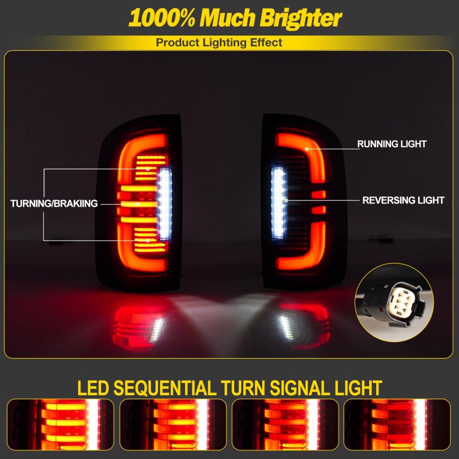 【並行輸入品】AUTOWIKI テールライト 2015 2022 Chevy Colorado用   フルLED シーケンシャルウィンカー付きの画像