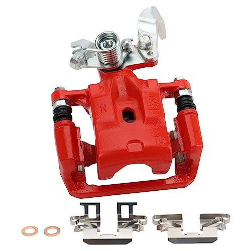 TRQ Rear Right Brake Caliper w/Bracket Performance Red Passenger 並行輸入品_4