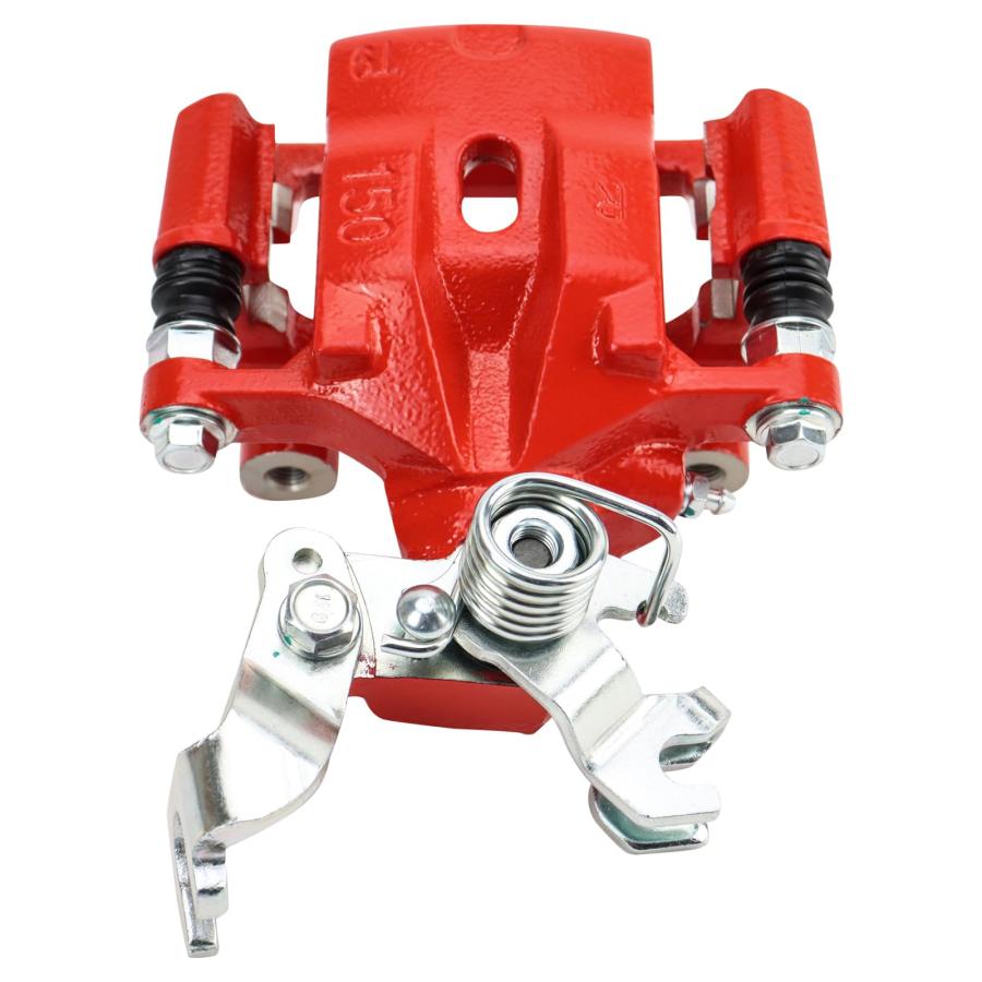TRQ Rear Right Brake Caliper w/Bracket Performance Red Passenger 並行輸入品_6