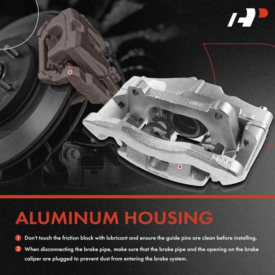 【並行輸入品】 A Premium Front Disc Brake Rotors and Ceramic Pads Kit with Cali_9