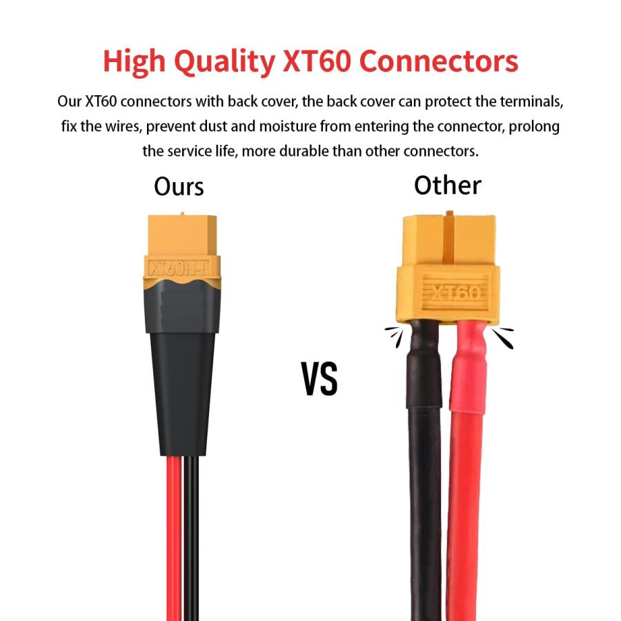 10AWG XT60延長ケーブルソーラーパネルコネクターからXT60コネクタへポータブル発電所リバー600ソーラー 【次回】 並行輸入品