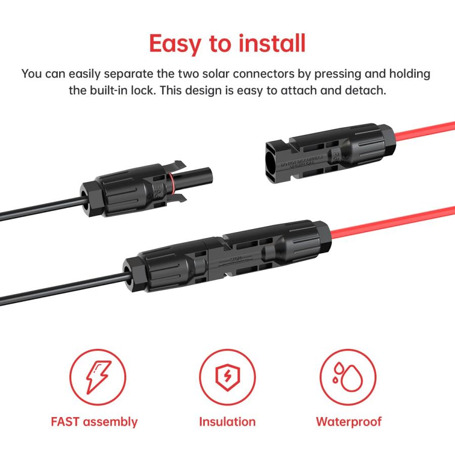10AWG XT60延長ケーブルソーラーパネルコネクターからXT60コネクタへポータブル発電所リバー600ソーラー 【次回】 並行輸入品