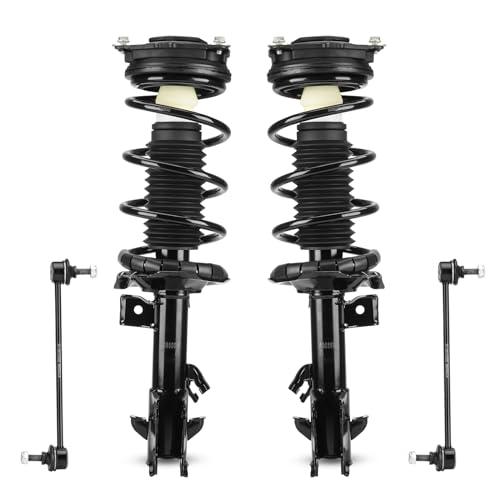 【並行輸入品】フロントストラット コイルスプリングアセンブリ + スウェイバーリンク 2009 2014 キューブ 2007 2012 Vers_1