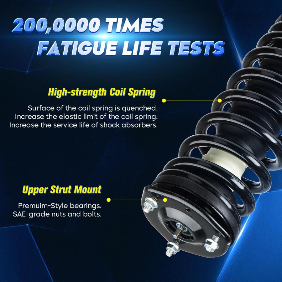 フロントコイルスプリングショックアブソーバー Front Strut Shock Assembly w/Coil Spring f 並行輸入品_3