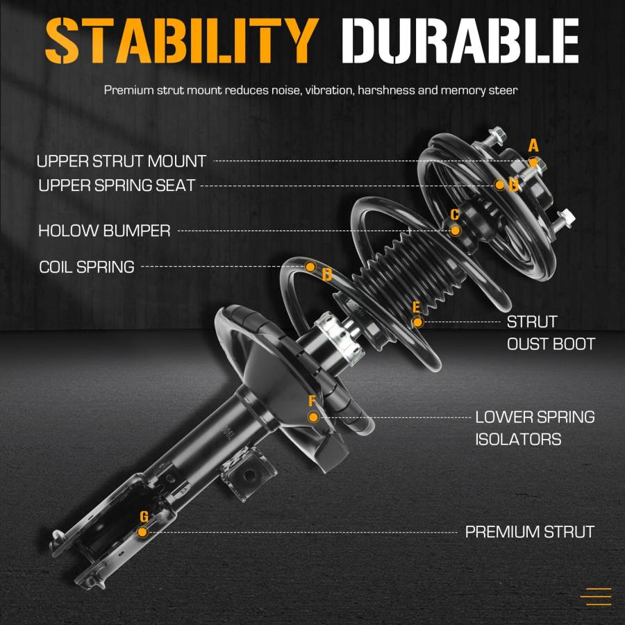 さ Front Complete Strut Shock Absorber Fit for Mitsubishi