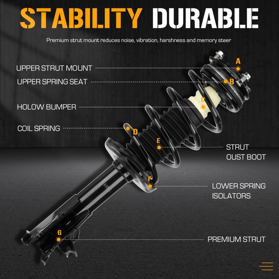 色々！本セット！ Front Complete Strut Shock Absorber Fit for Honda Civic 1.8L Cou