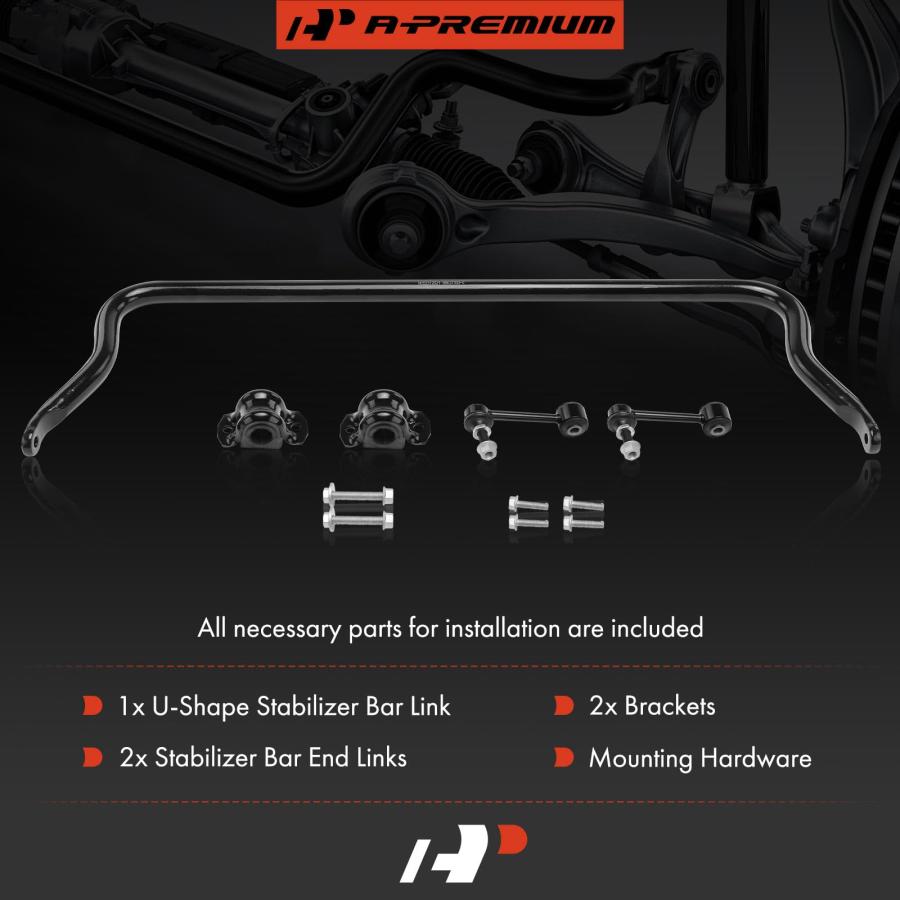 A Premium [31.1mm] フロントサスペンションスタビライザーバーキット スウェイバーリンクブッシング&ブラケット付き 並行輸入品の画像