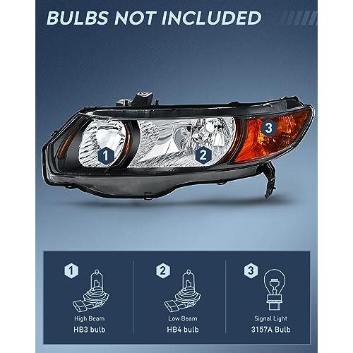 【並行輸入品】 Nilight Headlight Assembly Compatible with 2006 2007 2008 2009 2_4