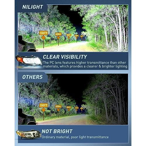 【並行輸入品】 Nilight Headlight Assembly Compatible with 2006 2007 2008 2009 2_7