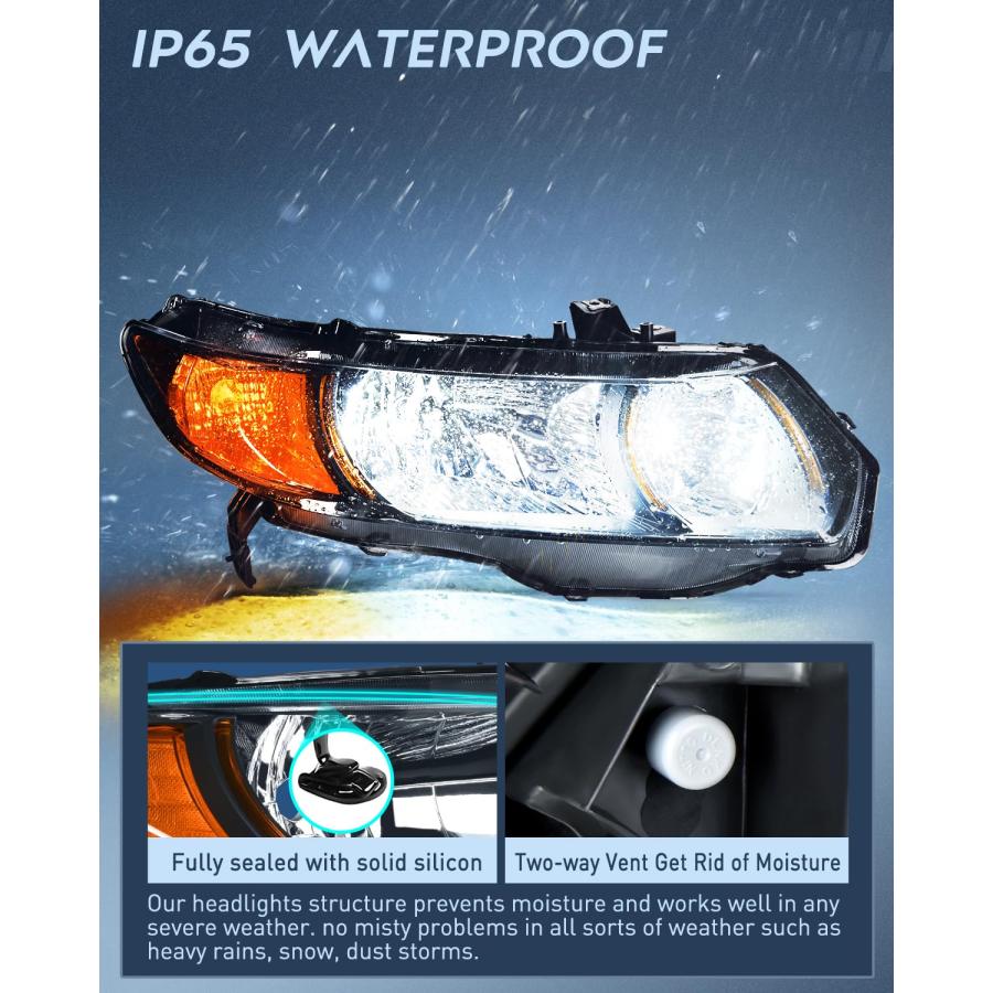 【並行輸入品】 Nilight Headlight Assembly Compatible with 2006 2007 2008 2009 2_9