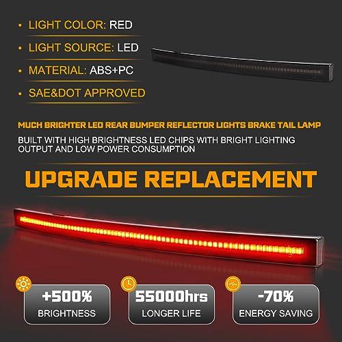 Gempro リアバンパーリフレクターライト 2014 2019 Chevy Corvette C7 LEDレッドブレーキテールラ 並行輸入品の画像