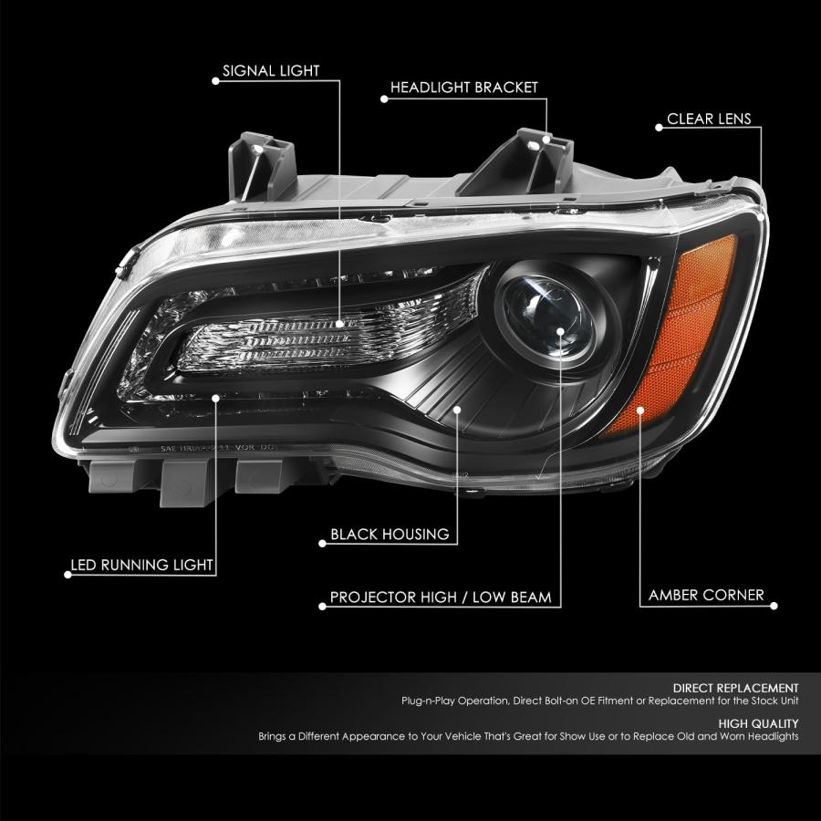 並行輸入品】DNA MOTORING 左 OEスタイル LED DRL ヘッドライト 2011