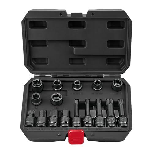 【並行輸入品】 BILITOOLS 16 Piece Impact Brake Caliper Socket Set, 1/2\" Drive Bの画像