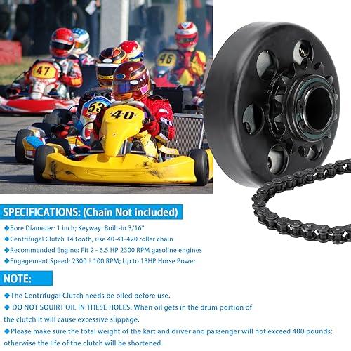 YOUXMOTO ゴーカートクラッチ 1インチ ボア 14歯 #40/41/420 チェーン プレデター 212 遠心クラッチ 1 並行輸入品の画像