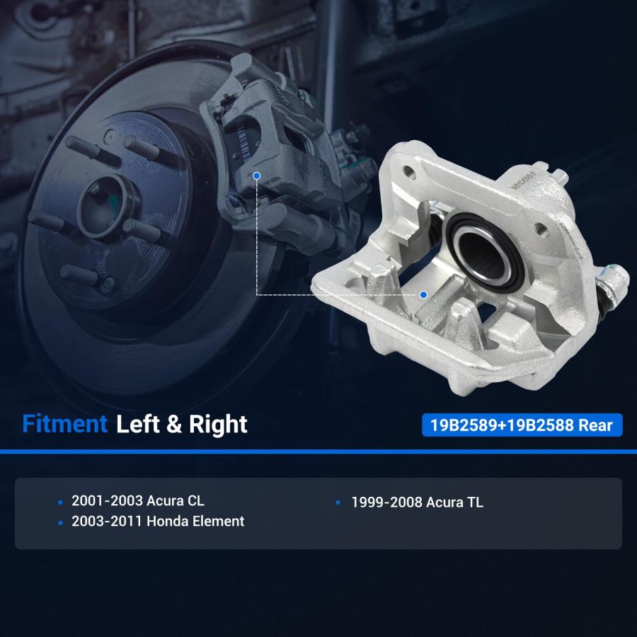 Autoround Rear Disc Brake Caliper Assembly with Bracket fit for  並行輸入品の画像