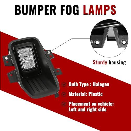 HECASA フォグライト ペア 2018 2020 フォード F150 F 150 交換用 FO2593246 FO259224 並行輸入品の画像