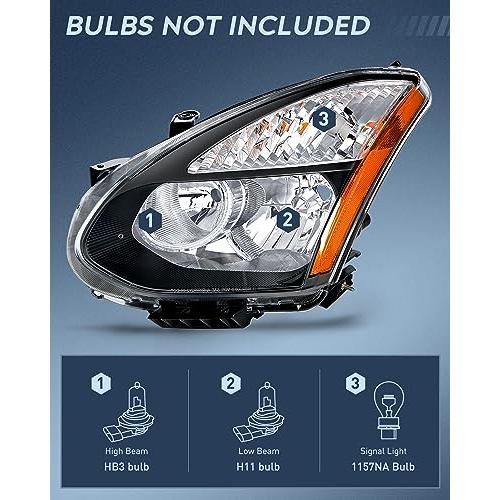 【並行輸入品】 Nilight Headlight Assembly Compatible with 2008 2009 2010 2011 2の画像