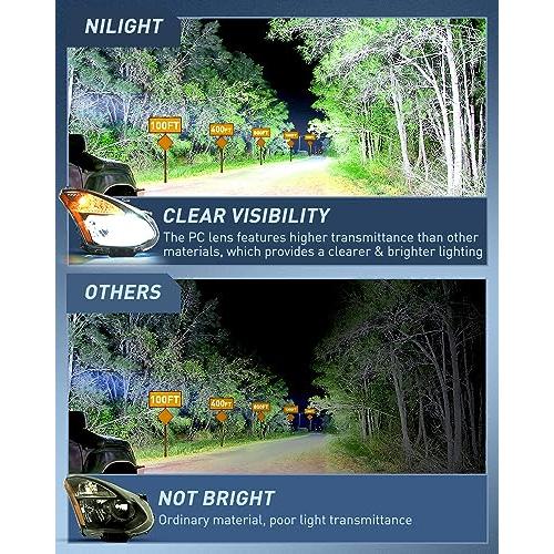 【並行輸入品】 Nilight Headlight Assembly Compatible with 2008 2009 2010 2011 2の画像
