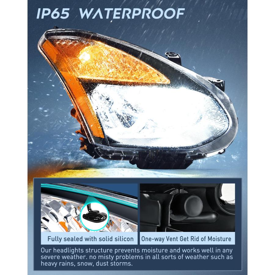 【並行輸入品】 Nilight Headlight Assembly Compatible with 2008 2009 2010 2011 2の画像