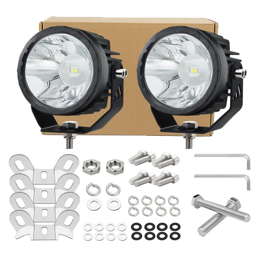 UFsenten Round Led Pod Lights White led Driving Lights 2Pcs 3.5\" 並行輸入品の画像
