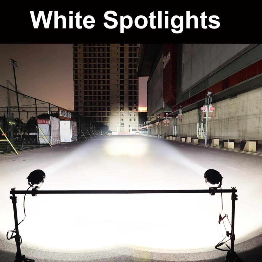 UFsenten Round Led Pod Lights White led Driving Lights 2Pcs 3.5\" 並行輸入品の画像