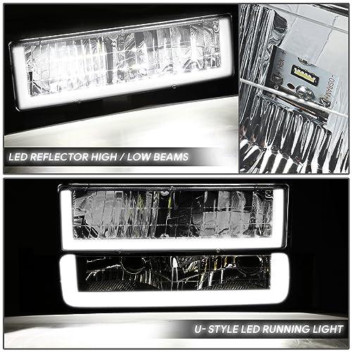 【並行輸入品】DNA MOTORING Uスタイル LED DRLヘッドライト+バンパーシグナル+コーナーランプセット 88 93 Chevyの画像