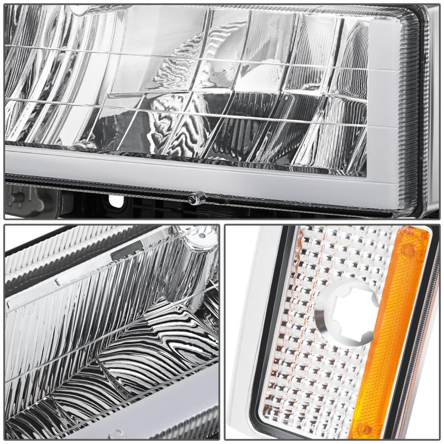 【並行輸入品】DNA MOTORING Uスタイル LED DRLヘッドライト+バンパーシグナル+コーナーランプセット 88 93 Chevyの画像
