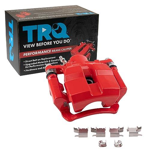 TRQ Rear Right Brake Caliper w/Bracket Performance Red Passenger 並行輸入品_1