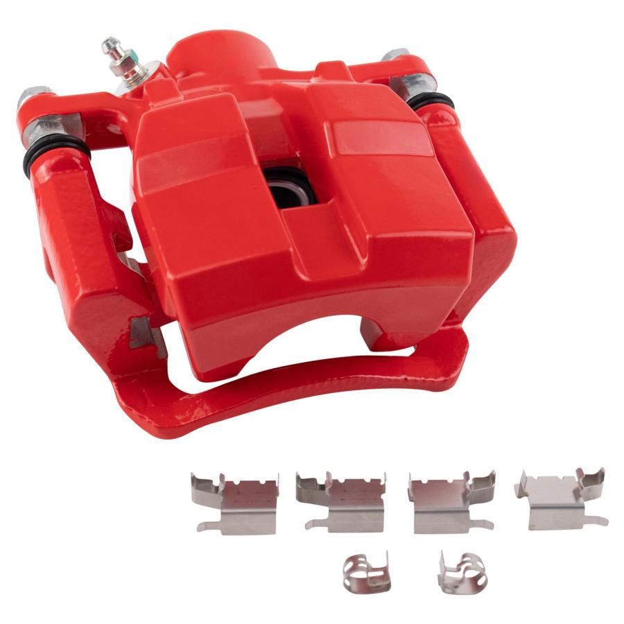 TRQ Rear Right Brake Caliper w/Bracket Performance Red Passenger 並行輸入品_3