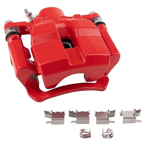 TRQ Rear Right Brake Caliper w/Bracket Performance Red Passenger 並行輸入品_4