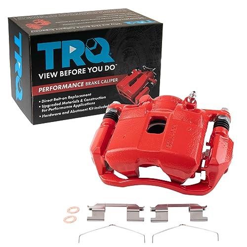 TRQ Front Left Right Brake Caliper w/Bracket Performance Red Dri